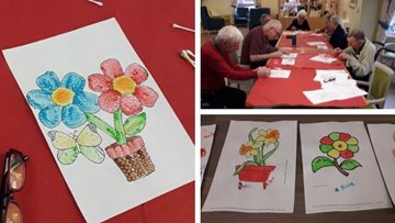 Aboriginal art class is a success at Heaton Moor care home